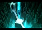  crystal door final_fantasy final_fantasy_iii letterboxed light stairs water 