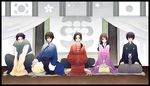  4boys asian axis_powers_hetalia bad_id bad_pixiv_id barefoot black_hair changpao china_(hetalia) chinese_clothes feet goroo hanbok haori hong_kong_(hetalia) japan_(hetalia) japanese_clothes korea_(hetalia) korean_clothes long_hair multiple_boys seiza sitting taiwan_(hetalia) 