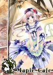  bad_id bad_pixiv_id blue_eyes copyright_request flower hat miyabi_akino solo white_hair window 