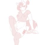  &lt;3 anthro anthrofied avante92 blush book breasts cutie_mark equine erect_nipples female friendship_is_magic hair horse legwear looking_at_viewer mammal my_little_pony navel nipples nurse_redheart_(mlp) partially_clothed plain_background pony pussy sitting solo stockings white_background 