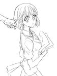  bad_id bad_pixiv_id breasts chihiro_(onigiri) greyscale medium_breasts monochrome nanami_haruka short_hair simple_background sketch uta_no_prince-sama white_background 