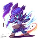  anthro blue_eyes blue_hair clothing cosplay equine friendship_is_magic hair horn magic my_little_pony princess_luna_(mlp) winged_unicorn wings 