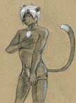  erection feline humanoid_penis looking_at_viewer male mammal nude panther penis solo tush underwear 