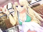  animal blonde_hair blue_eyes cleavage cow game_cg lovely_x_cation 