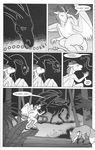  anthro blush canine comic dialog dragon embarrassed english_text eyes_closed female feral fox fur horn invalid_tag lesbian mammal masturbation moan oral pridgen tears text white_fur wings 