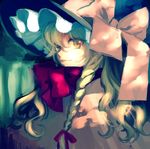  blonde_hair braid hat kayako_(tdxxxk) kirisame_marisa long_hair smile solo touhou witch_hat yellow_eyes 