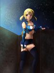  1girl ass blonde_hair breasts fairy_tail highres large_breasts lucy_heartfilia night solo tranquilizer_(bestcenter) 