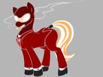 cigarette clothing dreamsicle_swirl equine horse jeroba mammal my_little_pony original_character pony red_suit smoke solo spy spy_(team_fortress_2) team_fortress_2 white_eyes 
