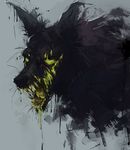 ambiguous_gender canine demon fangs horror mammal plain_background portrait scar solo toulouse wolf 
