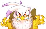  alpha_channel angry avian briskby brown_fur female feral fire friendship_is_magic fur gilda_(mlp) gryphon headshot_portrait looking_at_viewer my_little_pony plain_background portrait solo transparent_background white_feathers wings 
