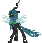 alpha_channel butt changeling dcencia equine fangs female feral friendship_is_magic green_eyes hi_res horn horse looking_at_viewer looking_back mammal my_little_pony open_mouth pony presenting queen_chrysalis_(mlp) seductive solo wings 