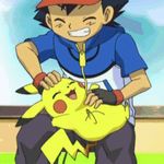  1boy animated animated_gif baseball_cap black_hair hat lowres pikachu pokemon satoshi_(pokemon) 