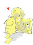  1boy baseball_cap black_hair hat nintendo pikachu pokemon satoshi_(pokemon) 