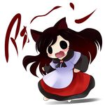  :3 animal_ears brown_hair chibi dress highres imaizumi_kagerou solo tail touhou wolf_ears yume_shokunin 