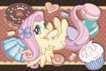  bow candy cupcakes cutie_mark equine female feral fluttershy_(mlp) friendship_is_magic hair horse mammal my_little_pony pegasus pink_hair solo wings 