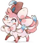  ambiguous_gender blue_eyes bow canine cute eeveelution mammal nintendo pok&#233;mon pok&eacute;mon solo sylveon unknown_artist video_games 