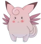  arms_behind_back blush clefable cute foreverdaydream frown looking_at_viewer nintendo pok&#233;mon pok&eacute;mon solo standing translucent video_games wings 