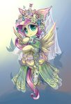 blue_eyes blush clothing dress equine female feral fluttershy_(mlp) friendship_is_magic hair horse jewelry mammal my_little_pony pegasus pink_hair plain_background pony saturnspace solo wings 
