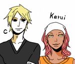  1boy 1girl dark_skin karui naruto naruto_shippuuden pixiv_manga_sample red_hair 