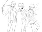  2boys accelerator choker coin ecorobin greyscale hair_ornament hairpin kakine_teitoku misaka_mikoto monochrome multiple_boys school_uniform skirt to_aru_majutsu_no_index 