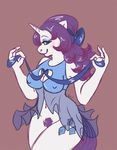  anthro anthrofied anz blue_eyes clothing cutie_mark equine female friendship_is_magic hair horn horse mammal my_little_pony plain_background pony pubes purple_hair rarity_(mlp) signature solo unicorn 