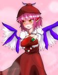  animal_ears blush box hat heart heart-shaped_box highres krace mystia_lorelei pink_hair short_hair solo touhou valentine yellow_eyes 