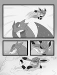  black_and_white comic eeveelution fangs fight freeze glaceon greyscale monochrome nintendo pok&#233;mon pok&eacute;mon salamence snow tderek99 video_games wings 