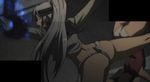  ass fundoshi gotou_matabei hyakka_ryouran_samurai_bride hyakka_ryouran_samurai_girls sanada_yukimura screencap silver_hair stitched tentacle 