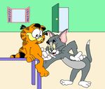  crossover garfield garfield_(character) tom tom_and_jerry 