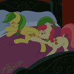  amber_eyes anus apple_bumpkin apple_bumpkin_(mlp) apple_fritter apple_fritter_(mlp) ass_up bed blush bow cousins cunnilingus cutie_mark drooling duo equine eyes_closed female feral friendship_is_magic fur green_hair hair hair_bow horse incest lesbian licking lying mammal my_little_pony on_side open_mouth oral oral_sex pillow pony pussy raised_tail red_hair saliva scarf sex signature sleeping smile somnophilia tan_fur tongue tongue_out toodledipsy two_tone_hair vaginal yellow_fur 