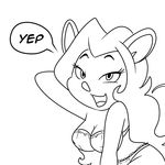  anthro big_breasts black_and_white breasts charming cleavage clothed clothing colette colette_(thea_sisters) female geronimo_stilton lingerie mammal monochrome mouse pose rodent smile solo thea_sisters 