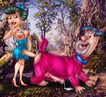  betty_rubble cosplay dino fred_flintstone futa-toon the_flintstones 