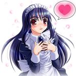  alice_(ragnarok_online) artist_request blue_hair blush brooch heart jewelry long_hair maid maid_headdress ragnarok_online red_eyes solo spoken_heart tongue 