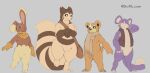 2024 3_toes 4_fingers absurd_res anthro bandanna bear biped black_inner_ear black_sclera brown_bag brown_body brown_clothing brown_ears brown_fur brown_scarf brown_tail brown_topwear brown_vest buckteeth buneary claws clothing colored crescent_moon daviddarient203 digital_drawing_(artwork) digital_media_(artwork) domestic_ferret eyebrows featureless_crotch feet finger_claws fingers frederick_(daviddarient203) fur furret generation_1_pokemon generation_2_pokemon generation_4_pokemon gloves grey_background group half-closed_eyes hand_behind_head hand_on_leg hand_on_thigh handwear hi_res kerchief lagomorph looking_at_viewer male male_anthro mammal moon multicolored_body multicolored_fur mustelid musteline narrowed_eyes nintendo on_one_leg one_ear_up orange_bandanna orange_clothing orange_gloves orange_handwear orange_kerchief pink_inner_ear pink_nose pokemon pokemon_(species) pose purple_body purple_ears purple_fur purple_tail raised_eyebrow rattata red_eyes rodent scarf shoulder_bag signature simple_background smile spanish_description standing tail tan_body tan_fingers tan_fur tan_inner_ear tan_tail tan_whiskers teddiursa teeth theodoro_(daviddarient203) thick_tail thick_thighs toe_claws toes topwear true_musteline two_tone_body two_tone_fur two_tone_tail vest weasel whiskers white_claws white_eyes worried