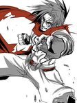  bad_id bad_pixiv_id blazblue kikuyoshi male_focus ninja scarf shishigami_bang solo white_background 