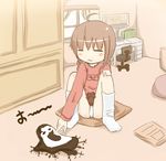  :3 bad_id bad_pixiv_id child madotsuki panties pink_shirt senkox shirt socks uboa underwear yume_nikki 