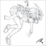  greyscale lowres mizuki_makoto monochrome shirai_kuroko sketch solo to_aru_majutsu_no_index 