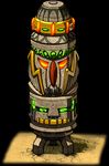  crack glowing kongai lowres no_humans simple_background stone totem_pole 