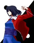  bad_id bad_pixiv_id jacket japanese_clothes kara_no_kyoukai kauto kimono knife red_jacket reverse_grip ryougi_shiki solo 