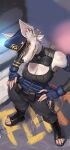 boots bottomwear clothing colored ear_piercing ear_ring feet female fingerless_gloves footwear gloves grin handwear hat headgear headwear hi_res high-angle_view inner_ear_fluff looking_at_viewer mammal murid murine officer_flint_(foretbwat) pants piercing police rat redustheriotact ring_piercing rodent shoes smile solo tail toeless_footwear toes tuft