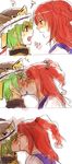  angry couple fume kebin kiss multiple_girls onozuka_komachi shiki_eiki surprised touhou yuri 