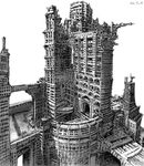  building copyright_request highres maguon no_humans ruins scenery 