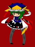  bad_id bad_pixiv_id green_eyes green_hair hat mousou_youjo pantyhose ribbon rod_of_remorse shiki_eiki short_hair solo touhou 