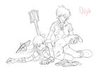  crossover dogenki final_fantasy_vii kingdom_hearts sora yuffie_kisaragi 