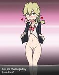  artist_request blonde_hair blush exhibitionism lass lass_(pokemon) navel no_panties npc npc_trainer open_clothes open_shirt pokemon pokemon_(game) pokemon_xy porkyman pubic_hair pussy pussy_juice shirt sweat thetenk tongue uncensored 