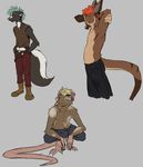  adrian_skunk anthony_(skunkjunkie) belt bulge clothed clothing clsoed_eyes crouching digitigrade hands_in_pockets invalid_tag kangaroo looking_away mammal marsupial multiple_images navel open_mouth rat rodent skunk skunkjunkie solo stretching topless vincent_(skunkjunkie) yawn 