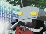  cromartie lowres mechazawa_shin'ichi mechazawa_shinichi motor_vehicle motorcycle robot sakigake!!_cromartie_koukou tree vehicle 