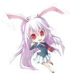  animal_ears blazer bunny_ears chibi jacket koushi_rokushiro lavender_hair long_hair necktie pleated_skirt red_eyes red_neckwear reisen_udongein_inaba skirt solo touhou 