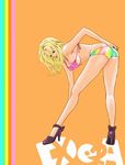  ass bent_over bikini blonde_hair blue_eyes breasts dead_or_alive hybrid_cat large_breasts legs swimsuit tina_armstrong underboob 