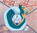 2023 annoyed anthro anus backsack ball balls bared_teeth barefoot bdsm big_balls black_anus black_horn blue_body blue_scales bondage bound butt butt_focus chain chained claws cuff_(restraint) curled_horn dialogue digital_media_(artwork) dragon electricity electricity_manipulation elemental_manipulation english_text feet flaccid foreskin genitals glistening glistening_body glistening_genitalia green_eyes growth hi_res horn human human_to_anthro humanoid_feet humanoid_genitalia humanoid_hands humanoid_penis koorivlf leaking long_tail lube lust_transformation lustful male mammal metal_chain mid_transformation multicolored_body multicolored_scales mythological_creature mythological_scalie mythology nude offscreen_character open_mouth orgasm_denial penis perineum plantigrade potion presenting presenting_hindquarters profanity raised_tail rear_view red_background remastered restraints scale_growth scales scalie signature simple_background snout solo species_transformation spread_butt spread_legs spreading standing story story_in_description submissive submissive_male tail teeth text thick_penis toe_claws tongue tongue_out tooth_gap transformation transformation_potion transformation_through_magic verbal_reaction_to_tf white_balls yelling yellow_sclera yellow_tongue